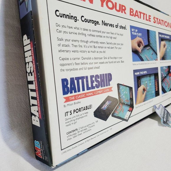 Battleship The Classic Naval Combat Board Game by Milton Bradley 1990 Vintage - Picture 8 of 8